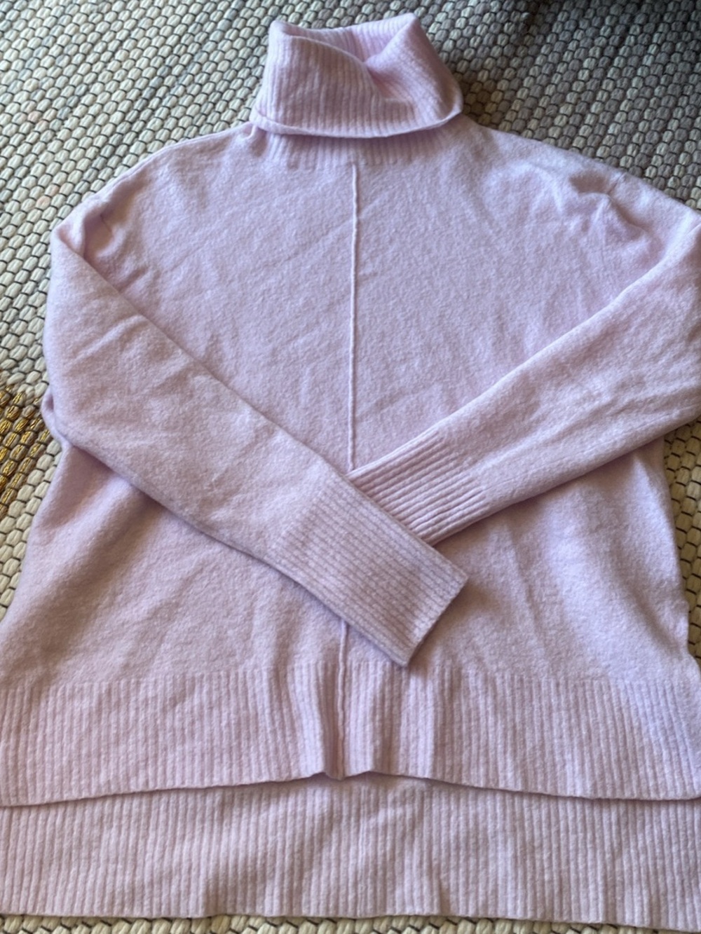Athleta Lilac Transit Turtleneck Pullover Wool Blend Sweater Size Medium